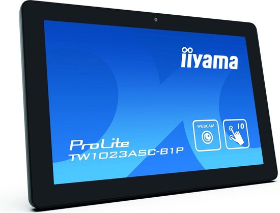 iiyama ProLite TW1023ASC-B1P touch screen-monitor 25,6 cm (10.1'') 1280 x 800 Pixels Multi-touch Multi-gebruiker - Zwart