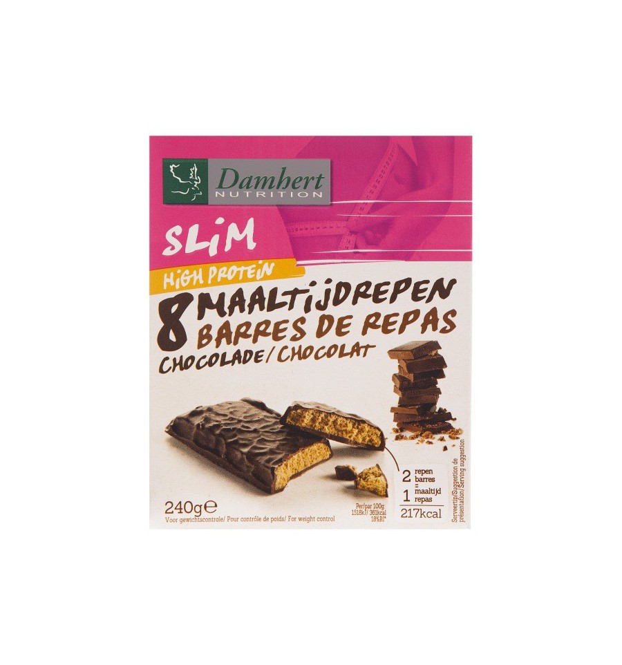 Damhert Afslank proteinereep chocolade 240 gram