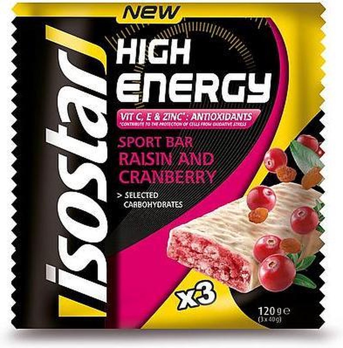 Isostar Reep cranberry 3 x 40 gram 120 gram