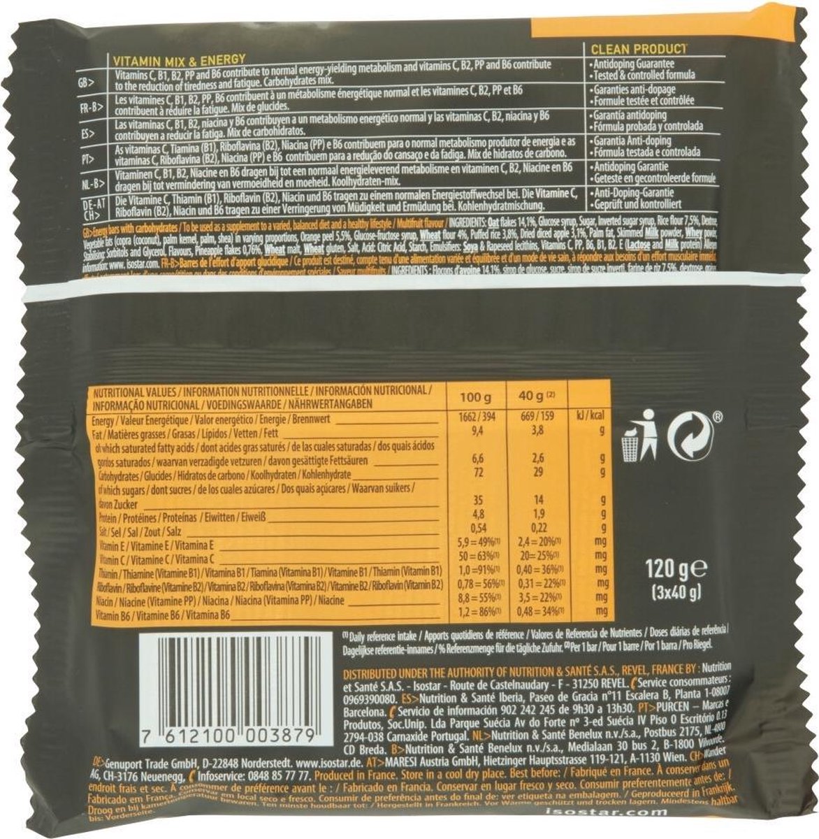Isostar Reep fruit 3 x 40 gram
