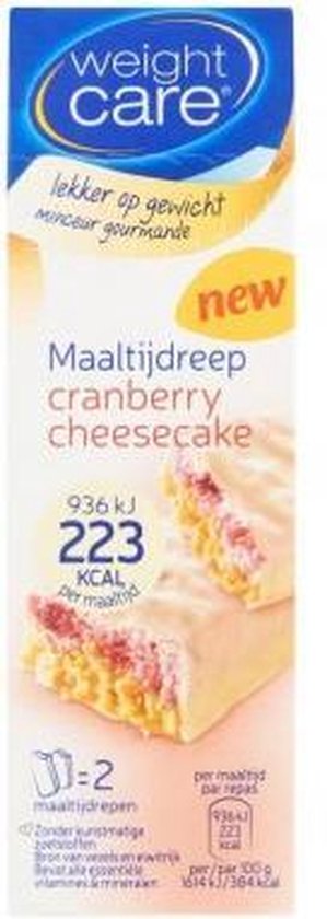 Weight Care Weightcare Maaltijdreep cranberry cheesecake 2 stuks