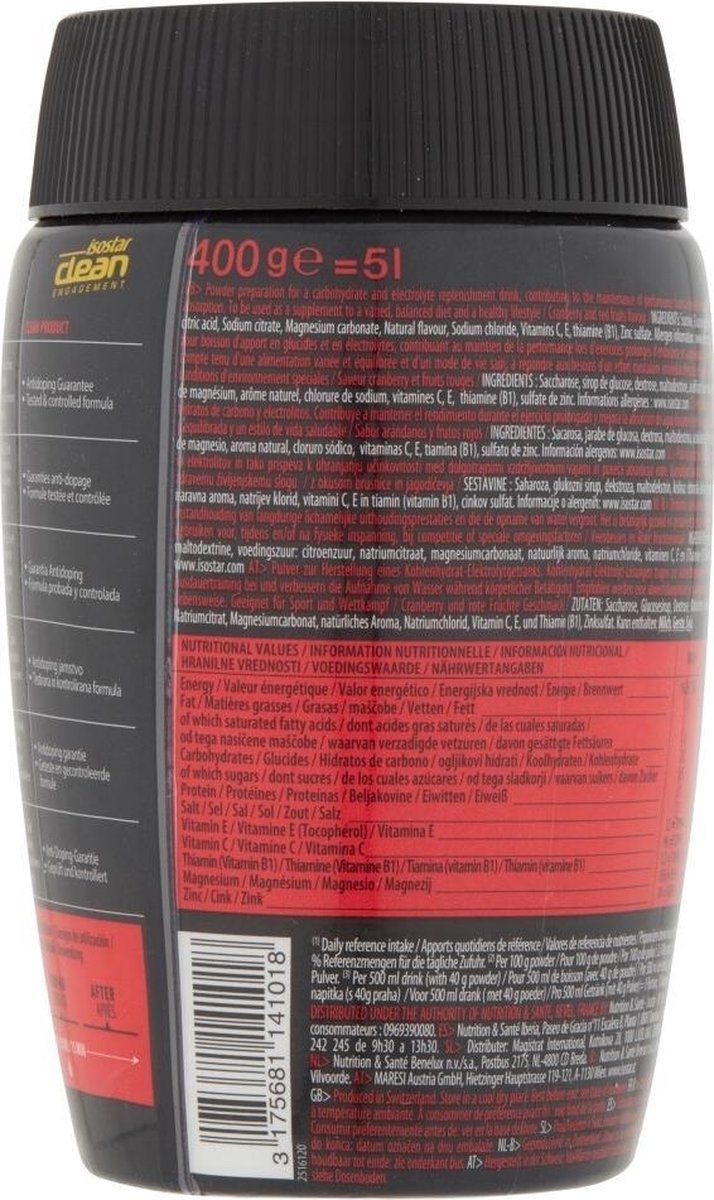Isostar Power antioxidant cranberry 400 gram