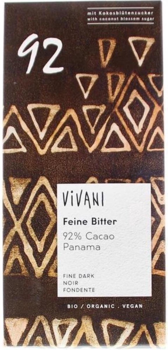 Vivani Chocolade dark 92% 80 gram