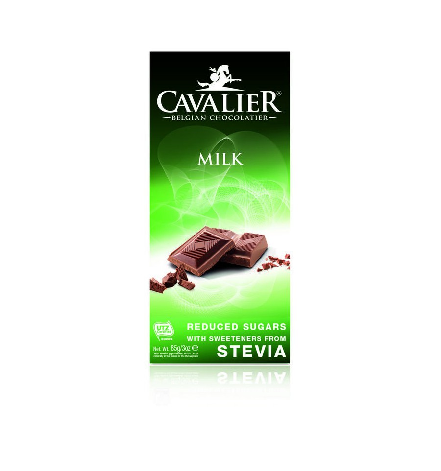 Cavalier Chocolade milk gezoet met stevia 85 gram