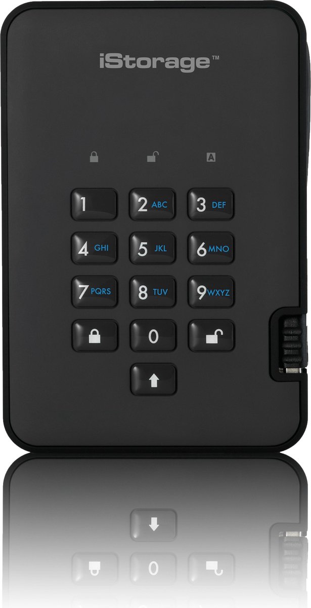 iStorage diskAshur 2 externe harde schijf 2000 GB - Zwart