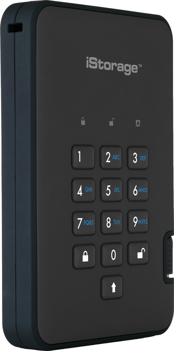 iStorage diskAshur 2 externe harde schijf 2000 GB - Zwart