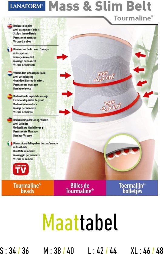 Lanaform Mass & slim toermaline belt M