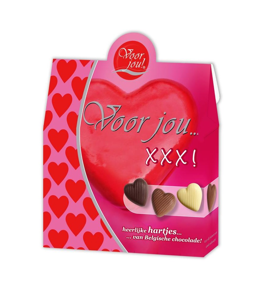 Voor Jou! Cadeau doos hartjes XXX 100 gram