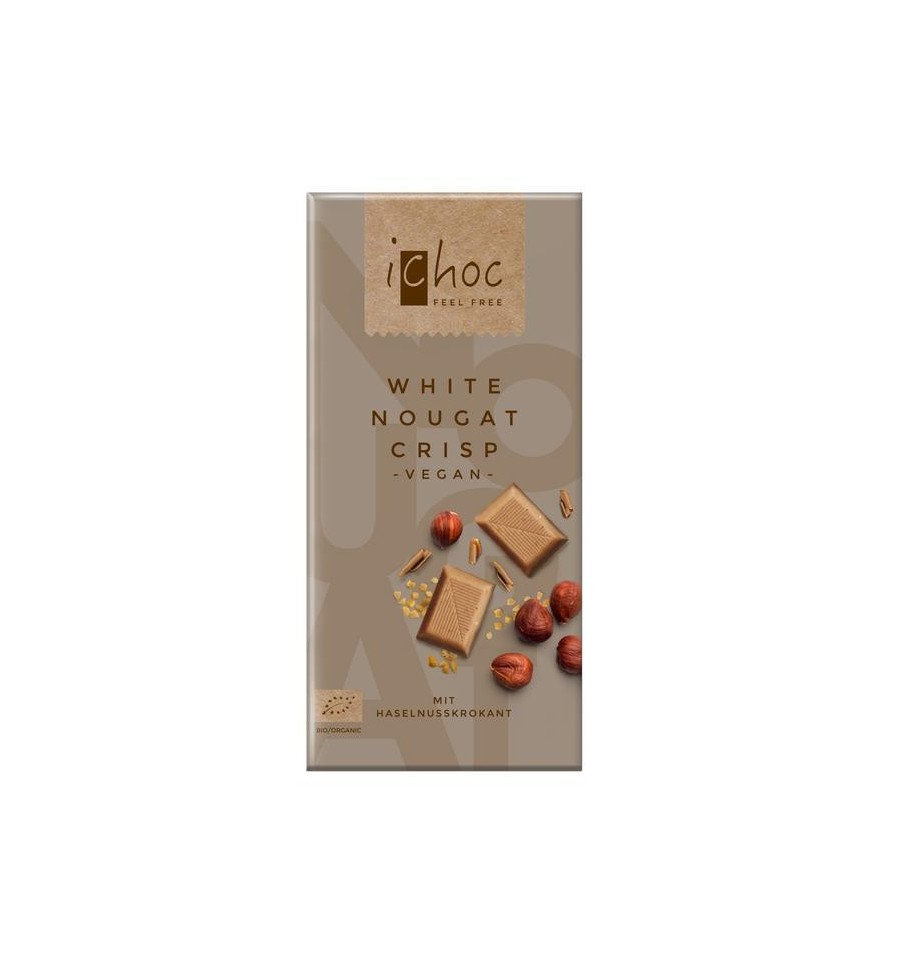 iChoc White nougat crisp vegan 80 gram