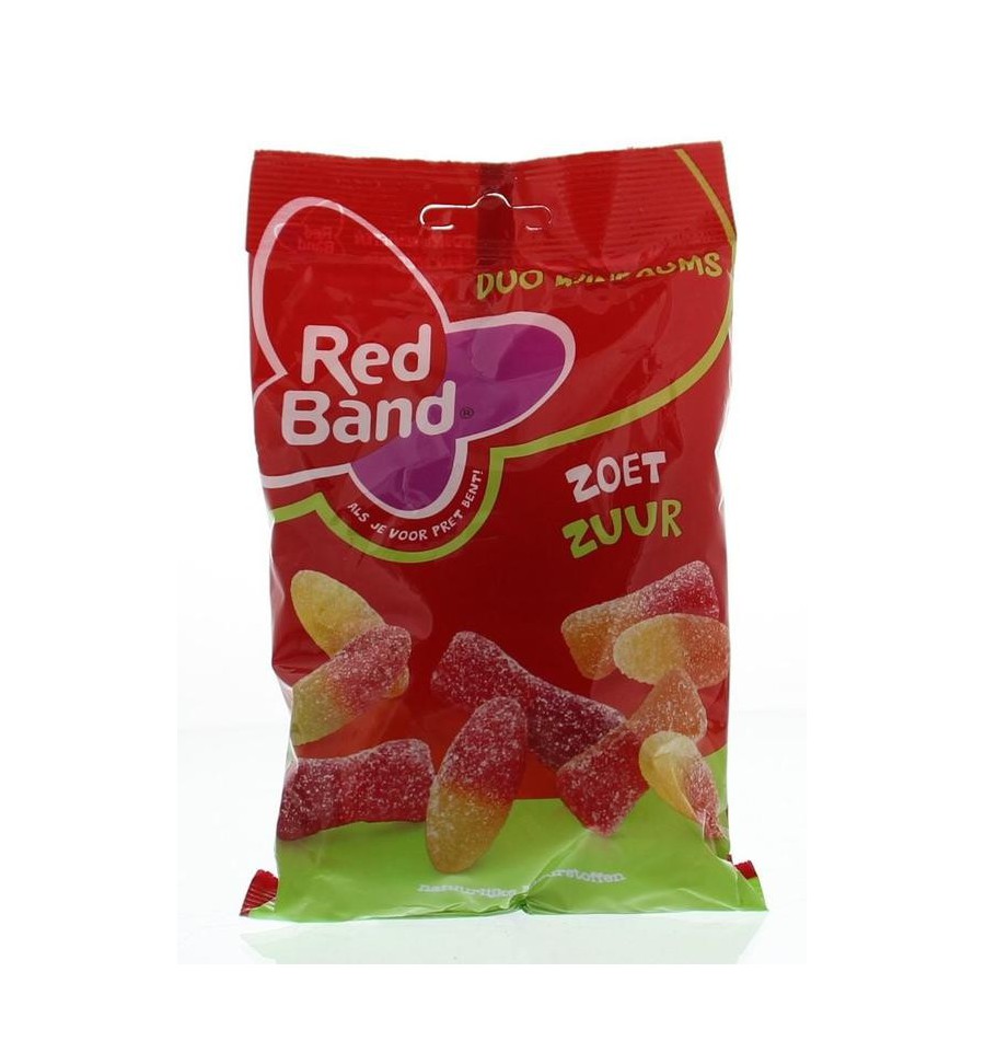 Red Band Duo winegums zoet/zuur 166 gram