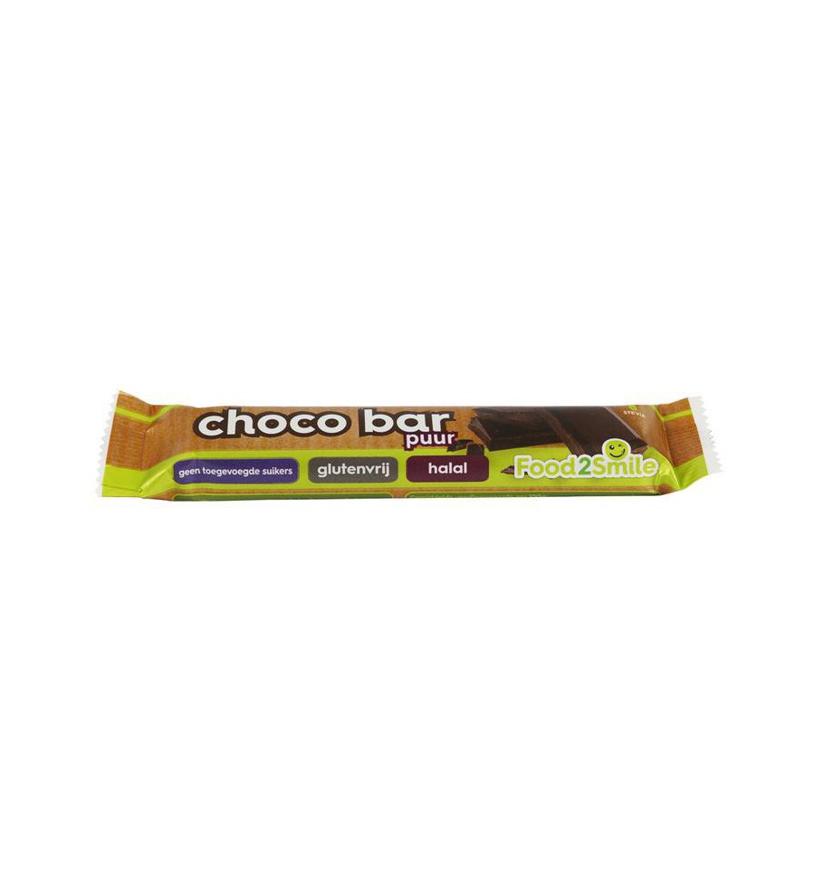 Food2smile Chocoladereep puur 35 gram