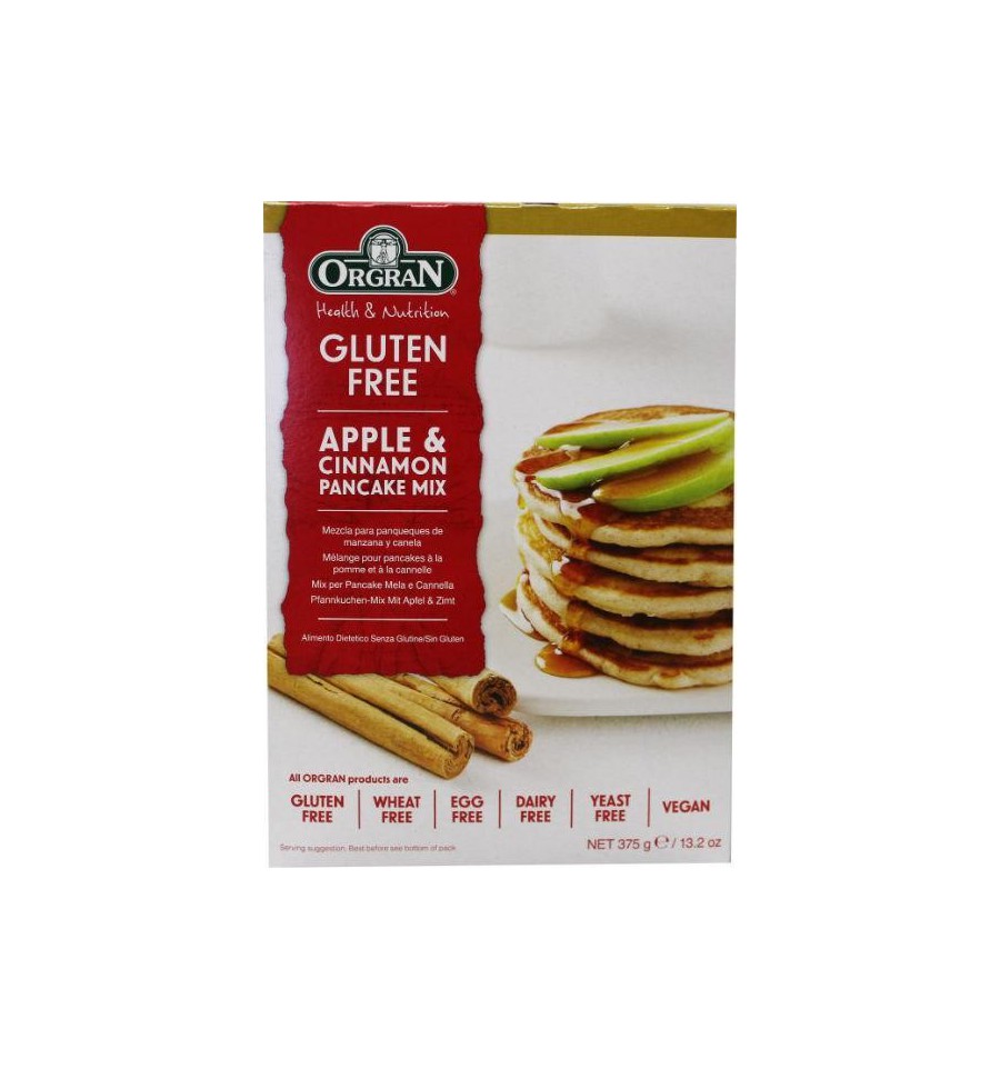 Orgran Apple & cinnamon pancake mix 375 gram