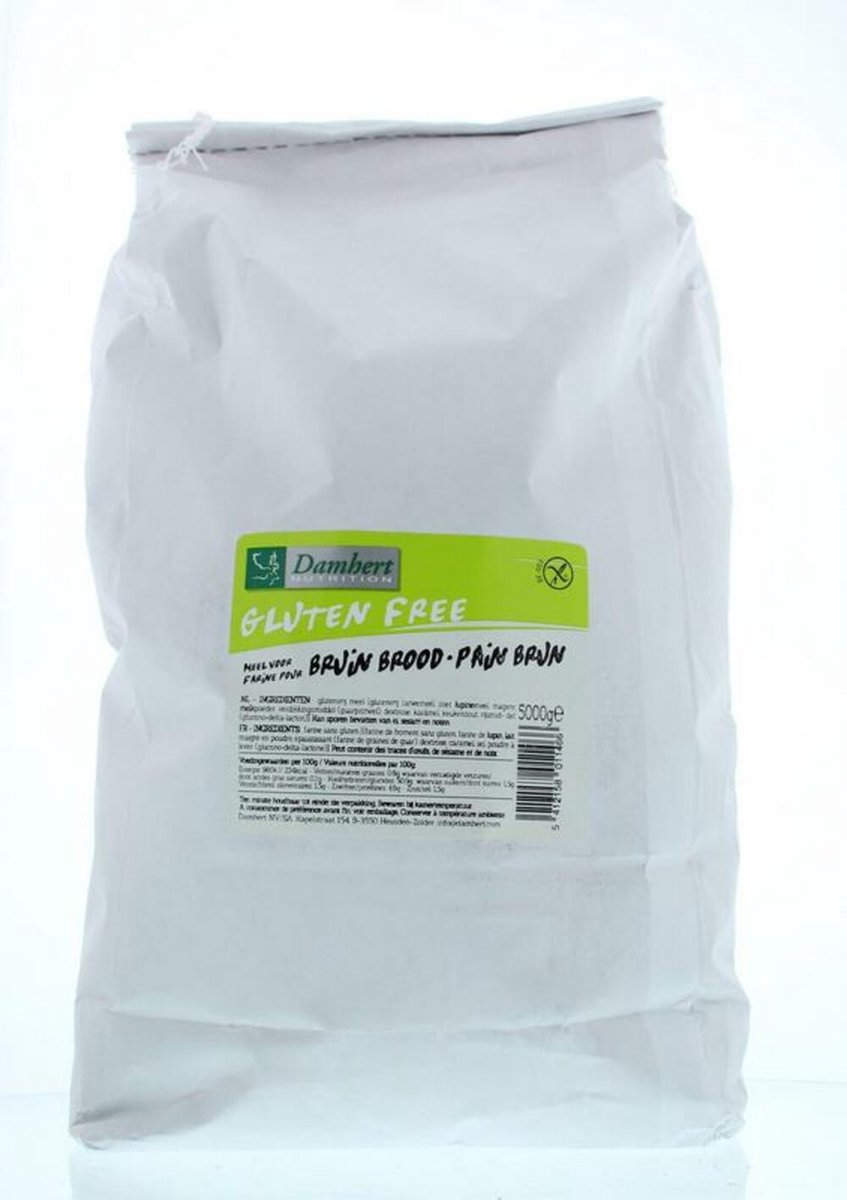 Damhert Broodmix bruin glutenvrij 5 kg