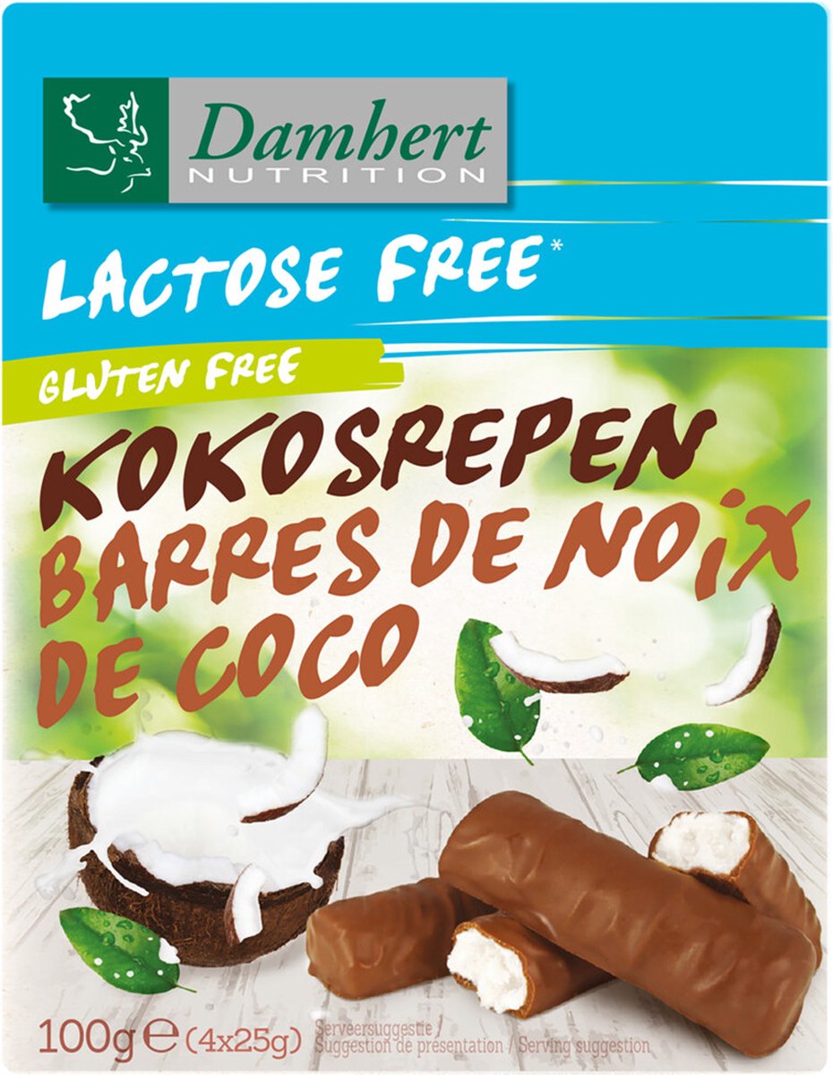 Damhert Kokosrepen lactosevrij 100 gram