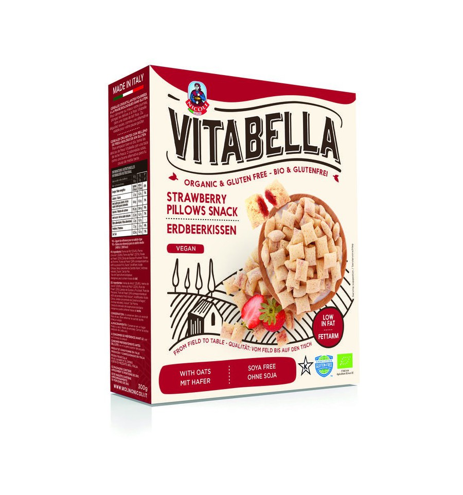 Vitabella Aardbei kussentje bio 300 gram