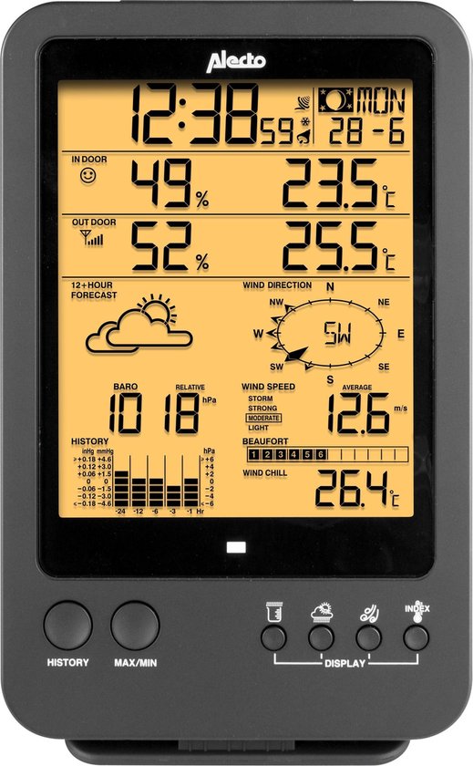 Alecto WS-4700 - Zwart