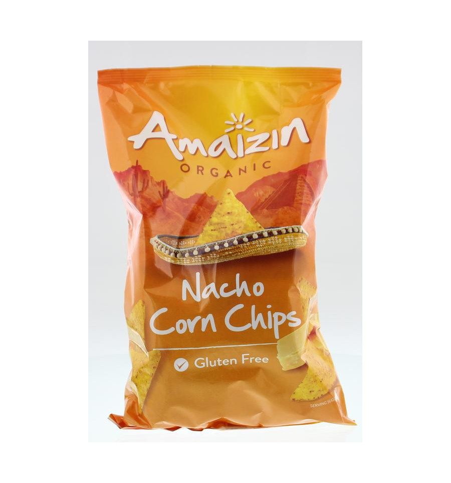 Amaizin Corn chips organic nacho 150 gram