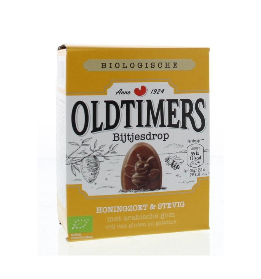 Autodrop Oldtimers honing zoete bijtjesdrop bio 180 gram