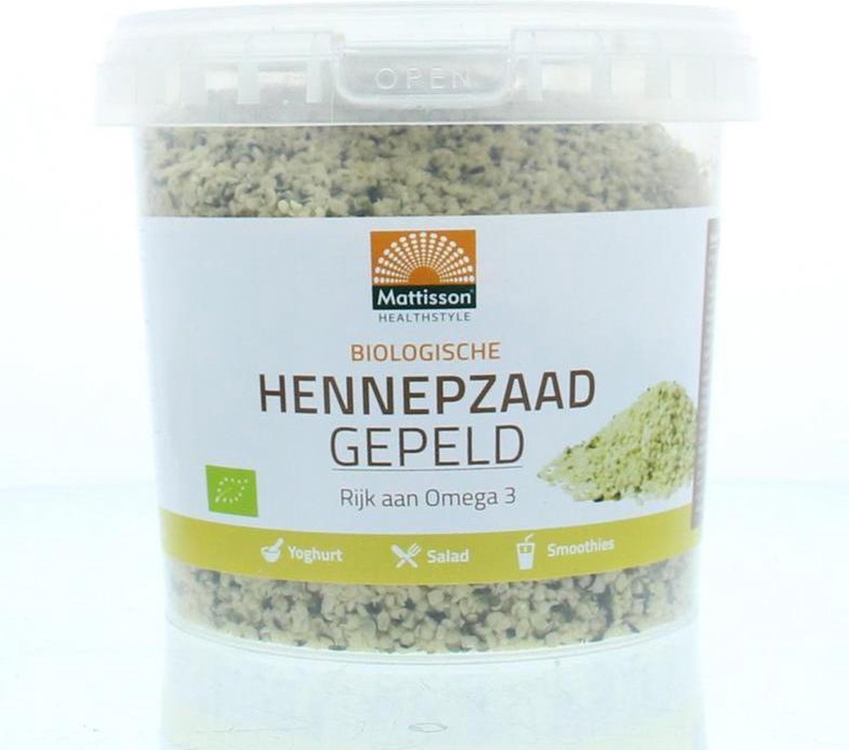 Mattisson Absolute hemp seeds hulled hennepzaad gepeld 500 gram