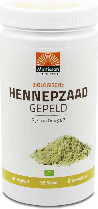 Mattisson Absolute hemp seeds hulled hennepzaad gepeld 1 kg