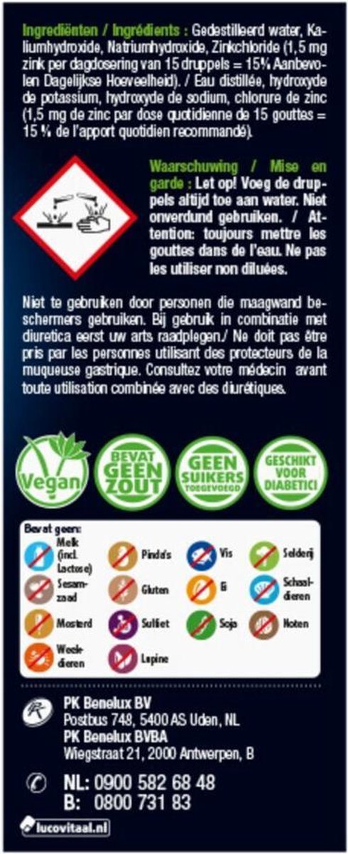 Lucovitaal Zuurbase druppels 30 ml