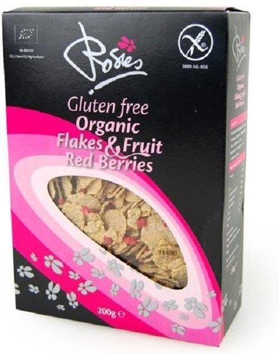 Rosies Flakes & fruit cranberry coconut 200 gram