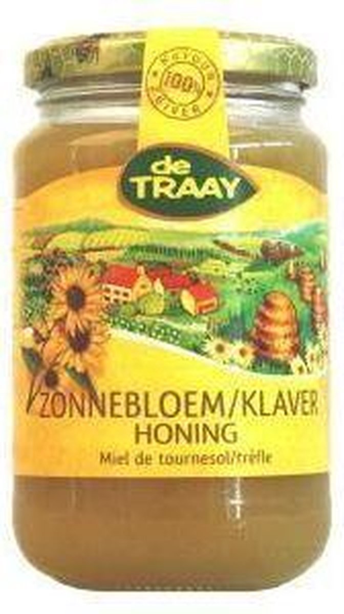 De Traay Zonnebloem-klaverhoning 450 gram