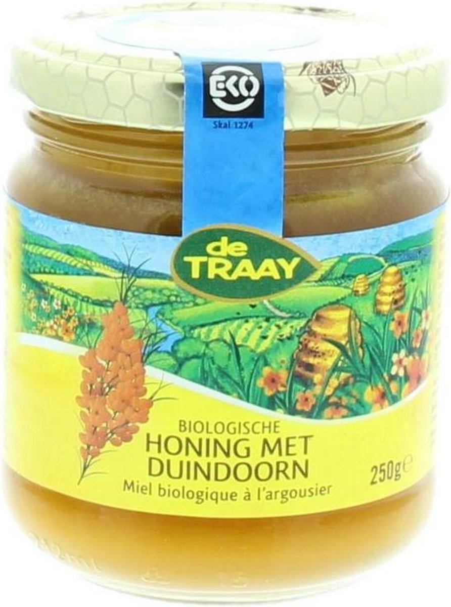 De Traay Honing met duindoorn eko 250 gram