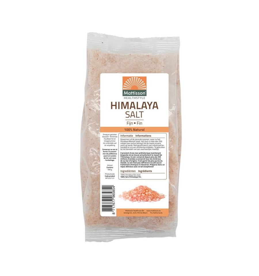 Mattisson Himalaya zout fijn navulzak 500 gram