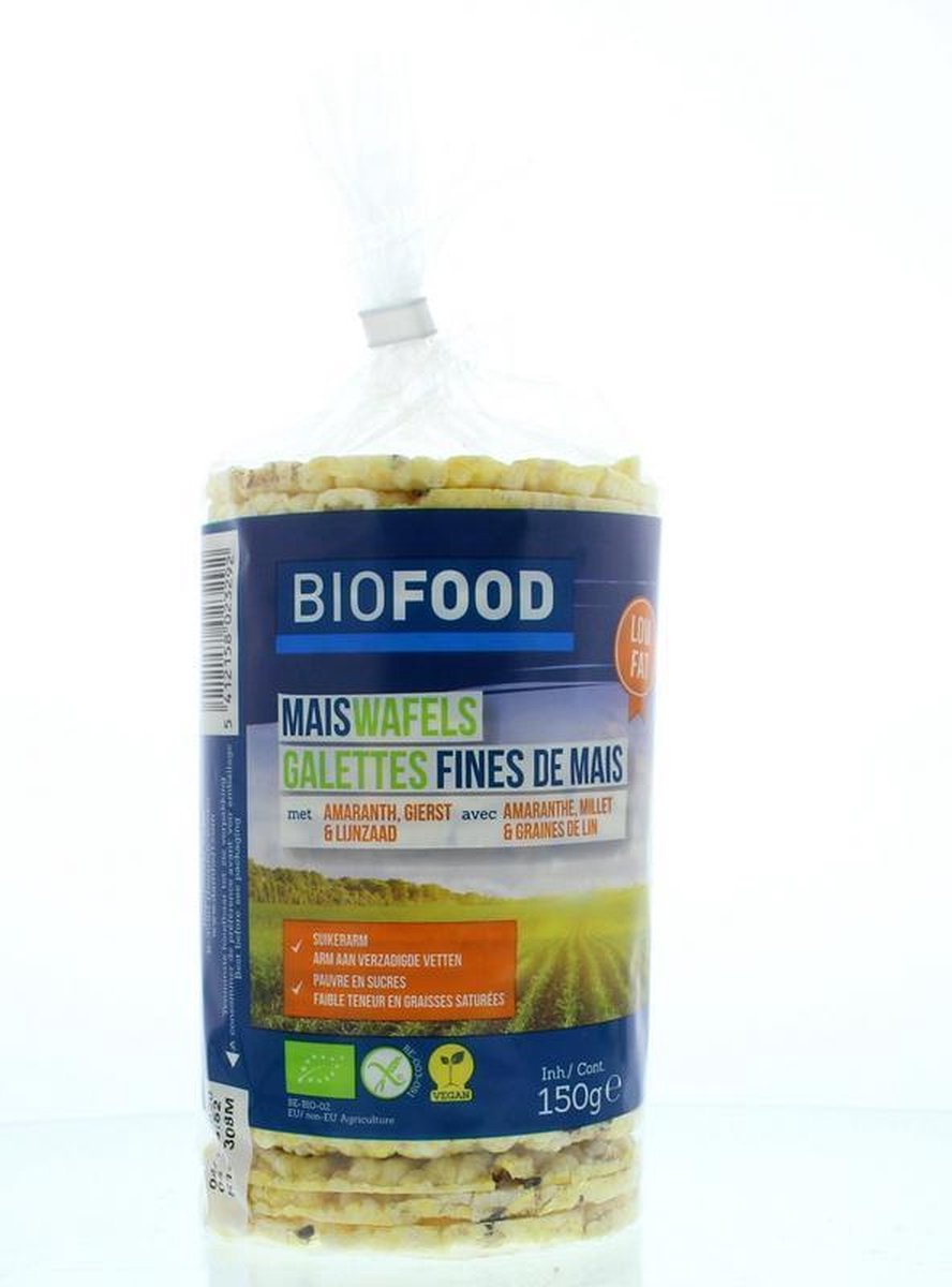 Biofood Damhert Maiswafels 150 gram