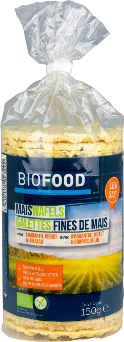 Biofood Damhert Maiswafels 150 gram