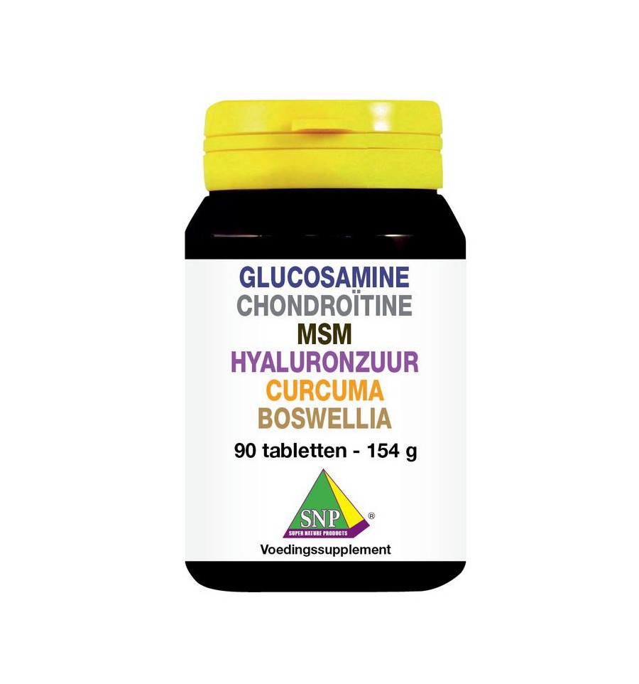 Snp Glucosamine chondro MSM hyaluron curcum boswellia 90 tabletten