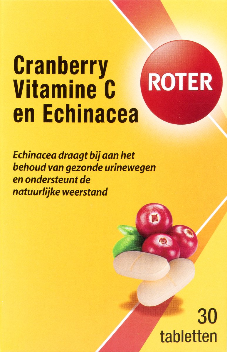 Roter Cranberry vitamine C & echinacea 30 tabletten