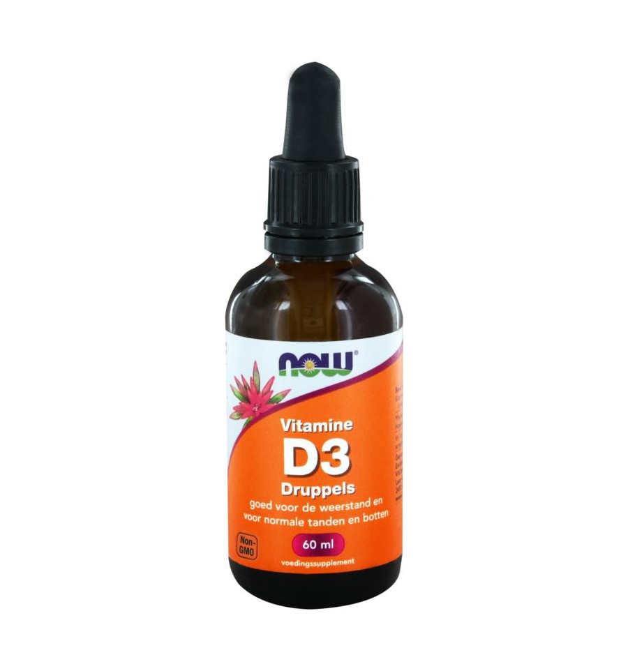 Now Vitamine D3 druppels 400IE 60 ml