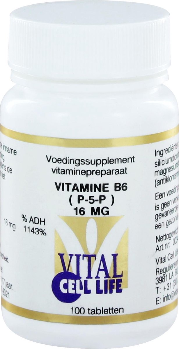 Vital Cell Life Vitamine b6 p-5-p 16mg 100 tabletten