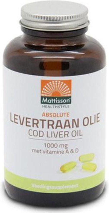 Mattisson Levertraanolie 1000 mg met vitamine A/D 120 capsules
