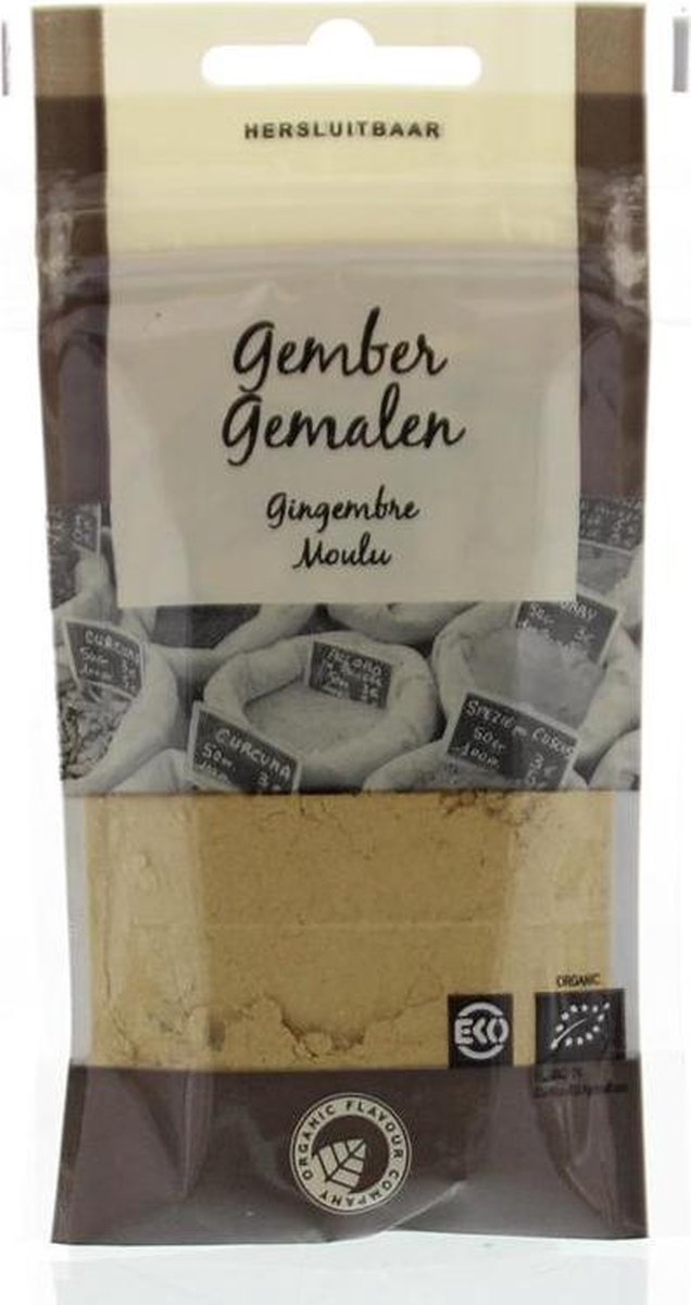 Piramide Organic Flavour Company  Gember gemalen bio 22 gram