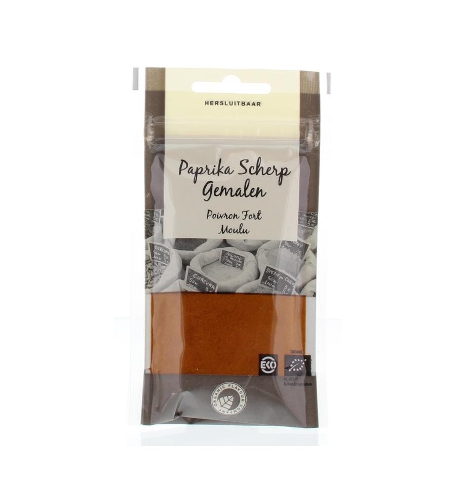 Organic Flavour Company  Paprika scherp gemalen bio 25 gram