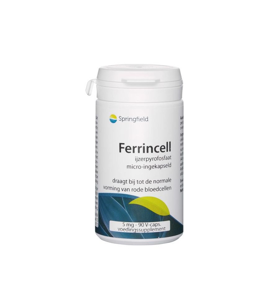 Springfield Ferrincell 44 mg - ijzer pyrofosfaat 5 mg 90 vcaps