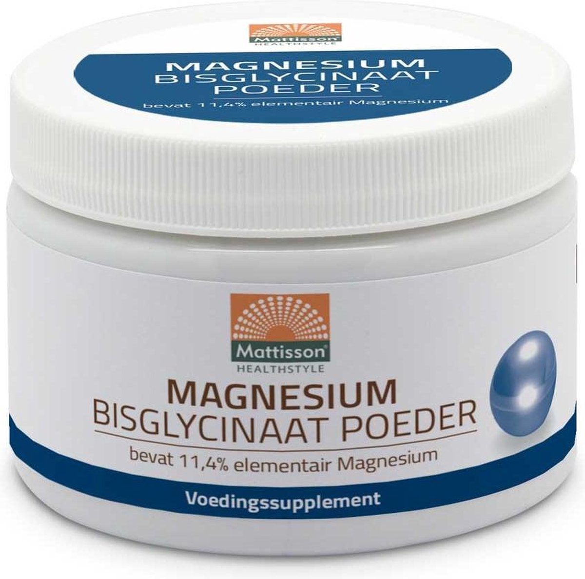 Mattisson Magnesium bisglycinaat poeder 11.4% elem magnesium 200 gram