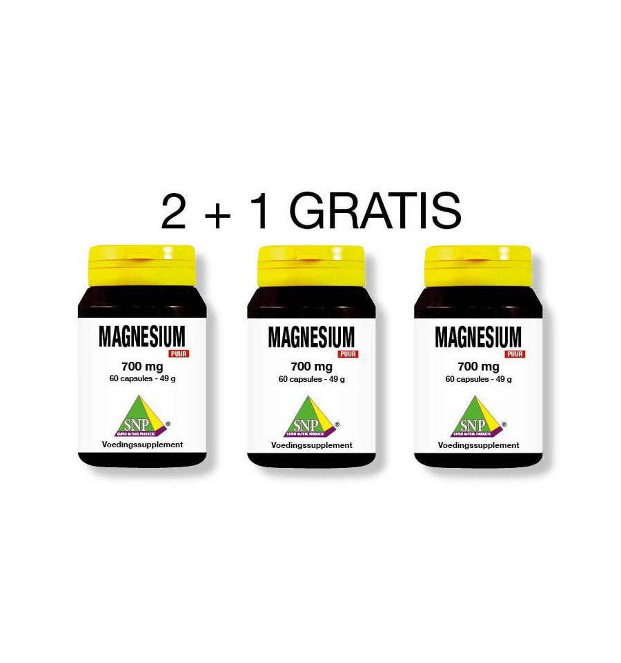 Snp Magnesium 700 mg puur 2 + 1 gratis 180 capsules