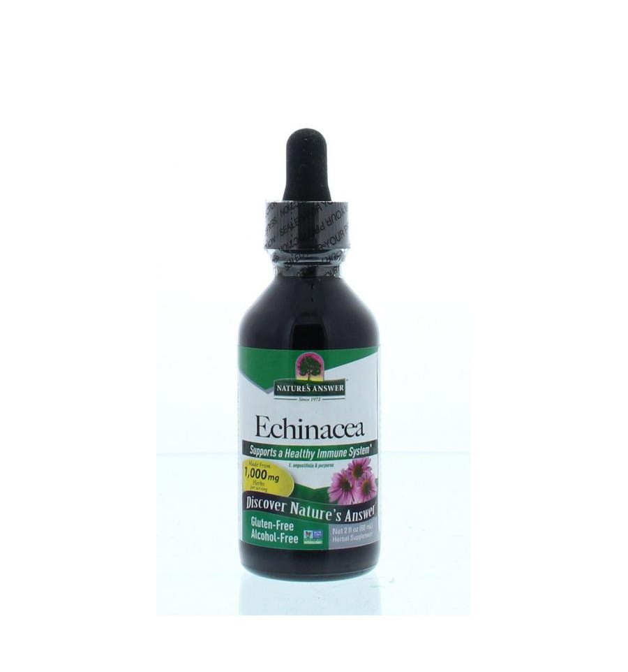 Natures Answer Echinacea extract 1:1 alcoholvrij 1000 mg 60 ml