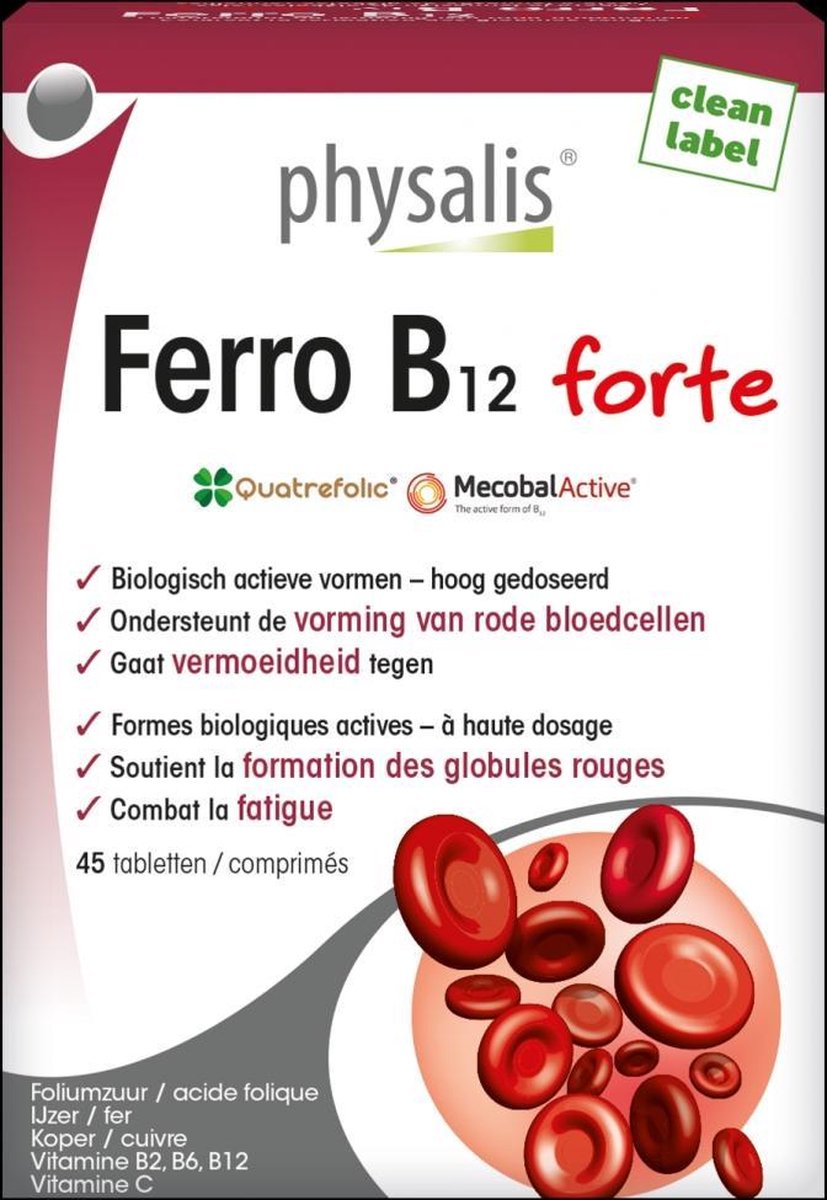 Physalis Ferro B12 forte 45 tabletten