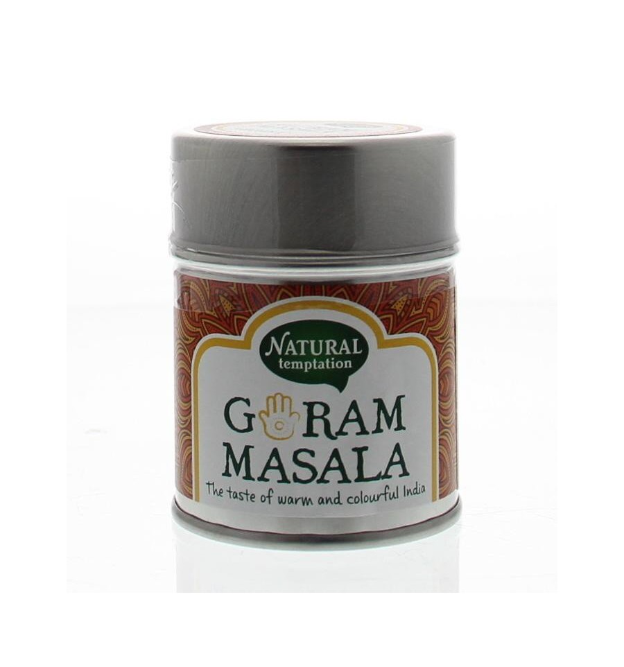 Nat Temptation Garam masala blikje natural spices 50 gram