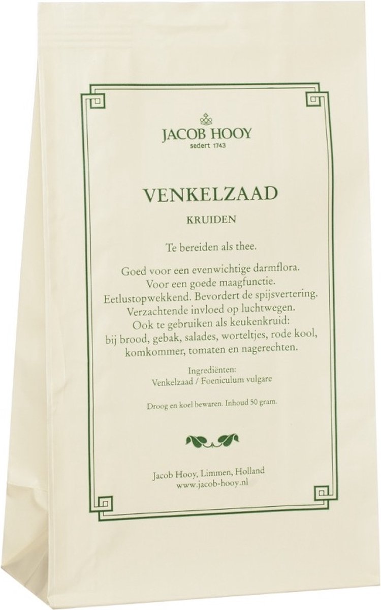 Jacob Hooy Venkelzaad (geel zakje) 50 gram