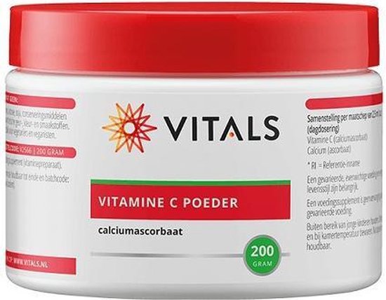 Vitals Vitamine C poeder (calciumascorbaat) 200 gram