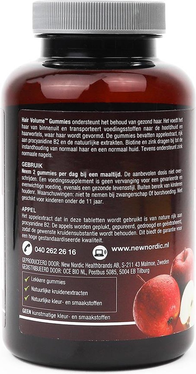 New Nordic Hair volume gummues 60 stuks