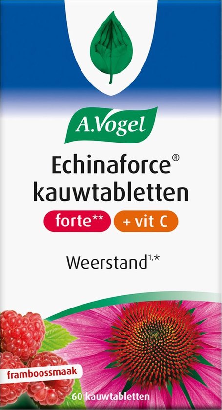 A.Vogel A Vogel Echinaforce & vitamine C framboos forte 60 kauwtabletten