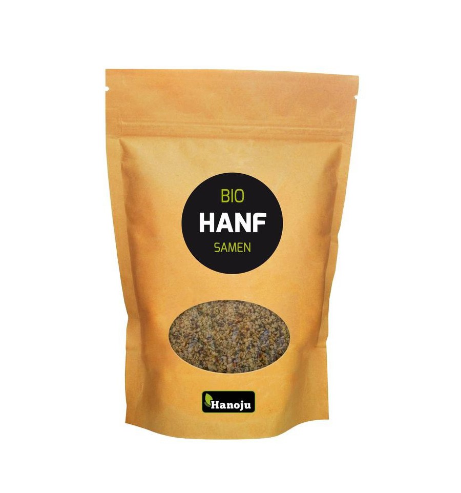 Hanoju Bio hennep zaden paper bag 500 gram