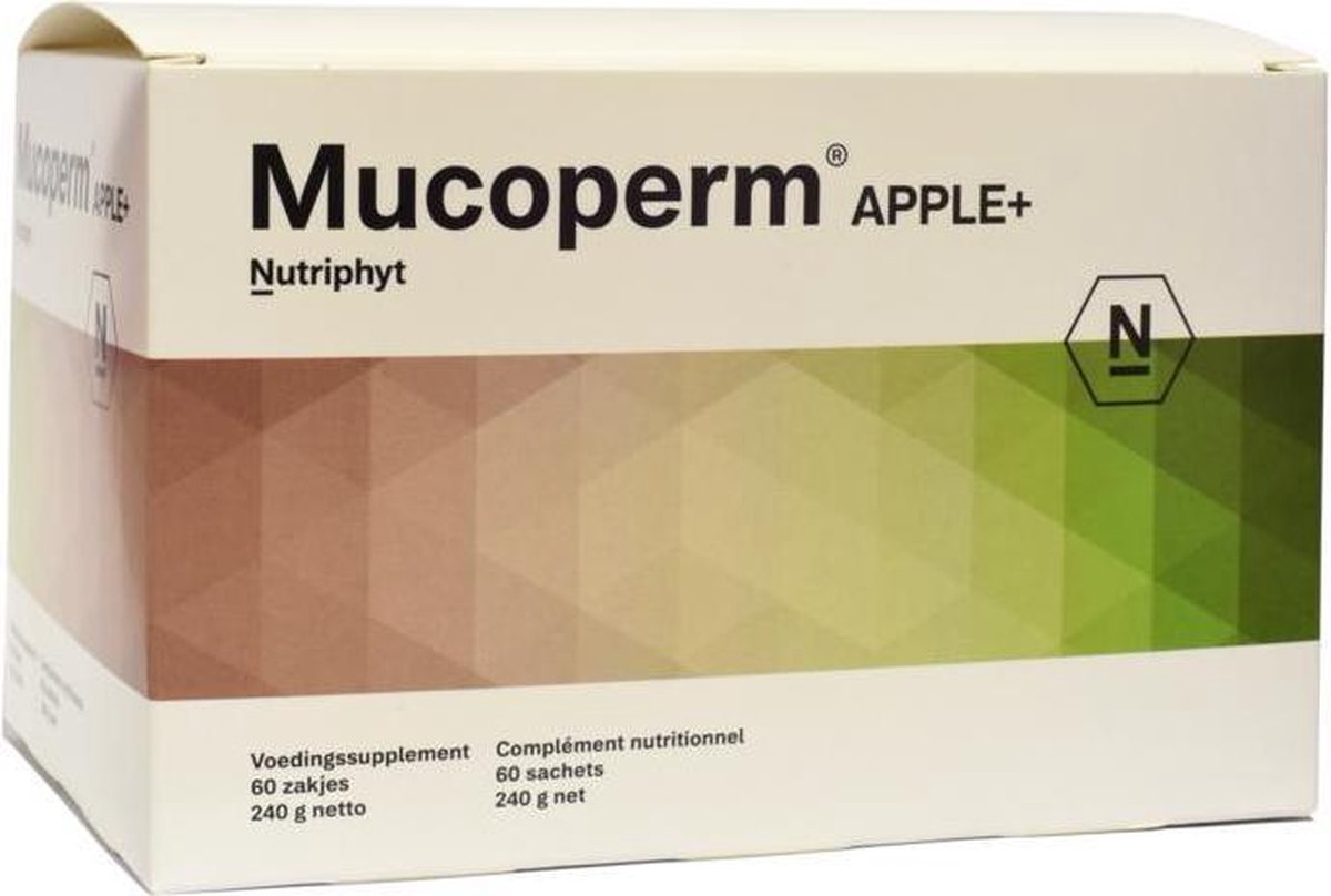 Nutriphyt Mucoperm apple+ 60 zakjes